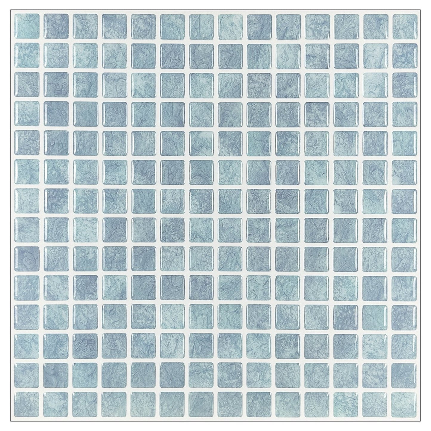 Square Light Blue Marble Vinyl Tile by Vivid Tiles | Souqify