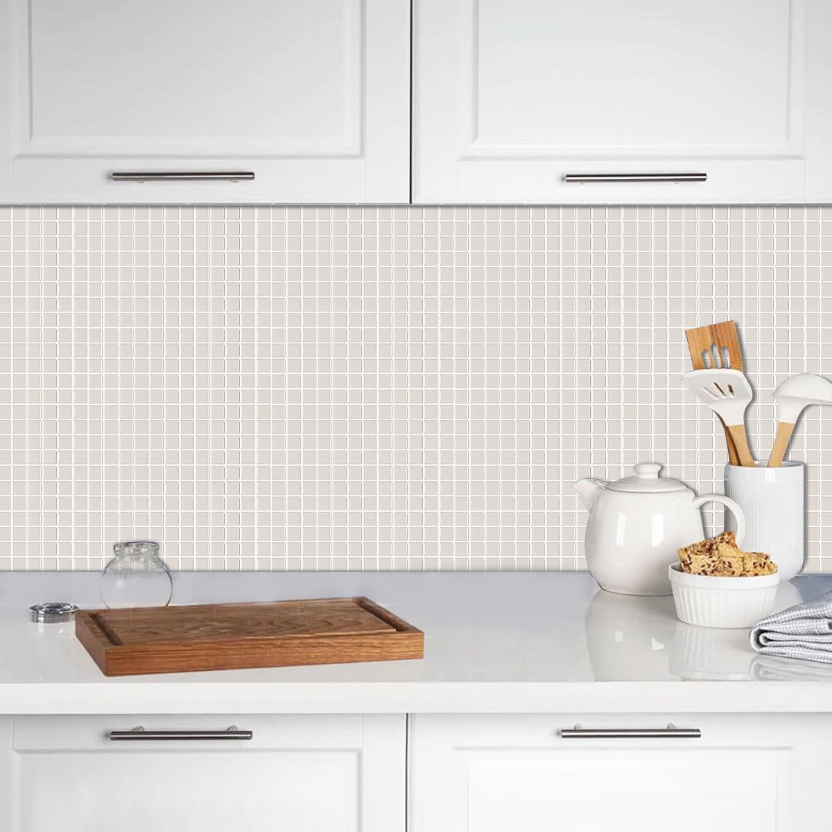 Square Light Brown Vinyl Tile by Vivid Tiles | Souqify