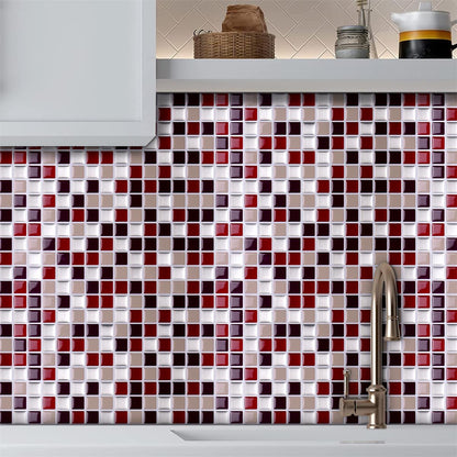 Square Red and Silver Vinyl Tile by Vivid Tiles | Souqify
