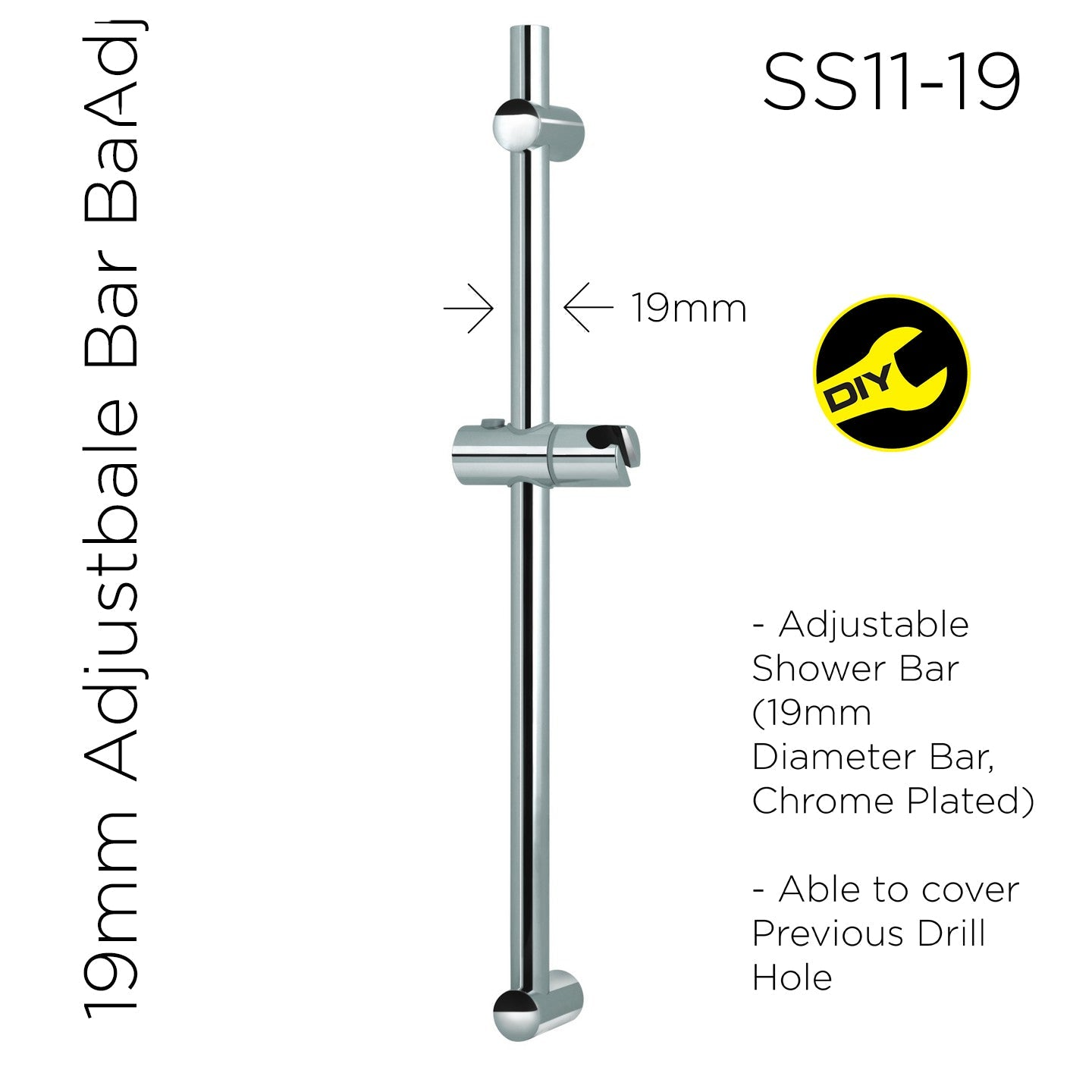 SS11-19 - Shower Bar by TUSCANI | Souqify