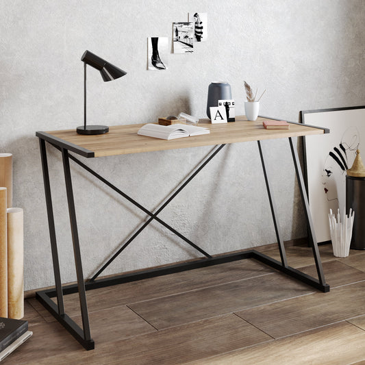 Study Desk Anemon - Walnut, Black-ANE47CD03 Walnut
Black 124 X 68 X 17 by DECOROTIKA | Souqify