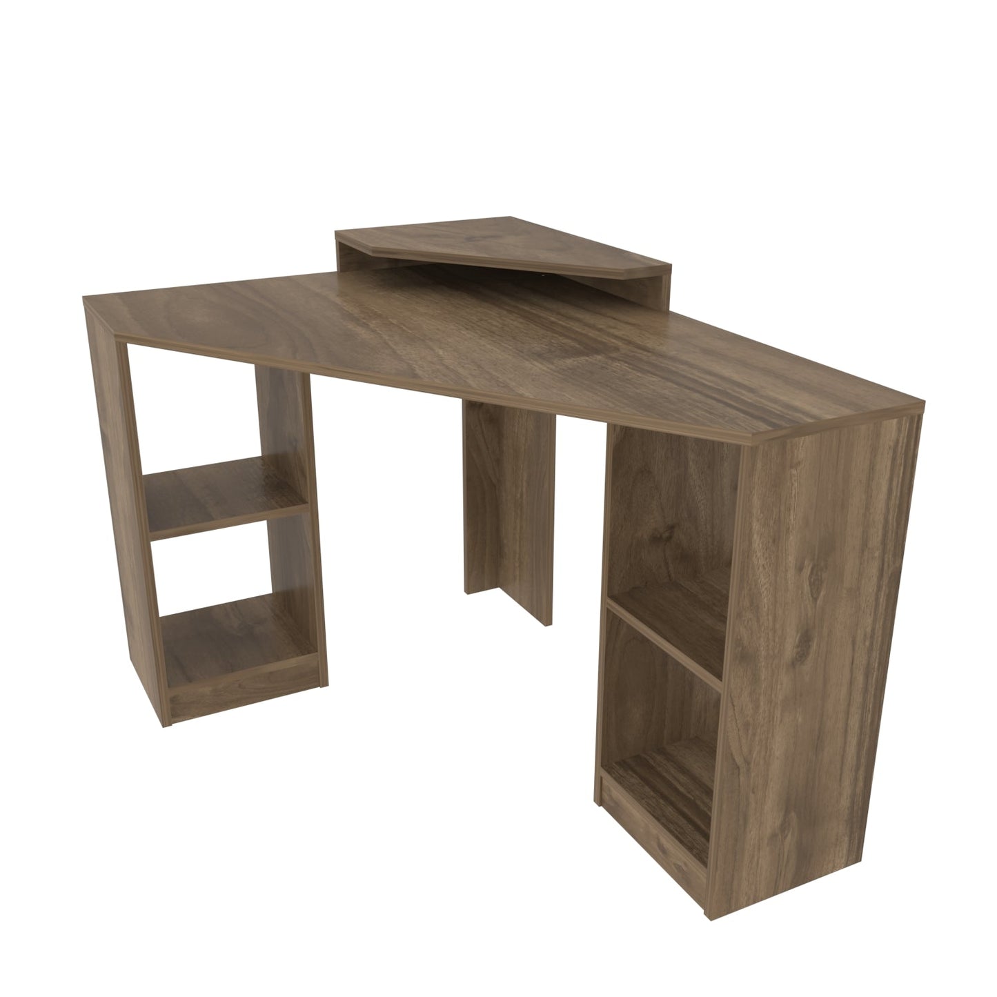 Study Desk Floating - Walnut-FLO47CD01 Walnut 134 X 96 X 11 by DECOROTIKA | Souqify