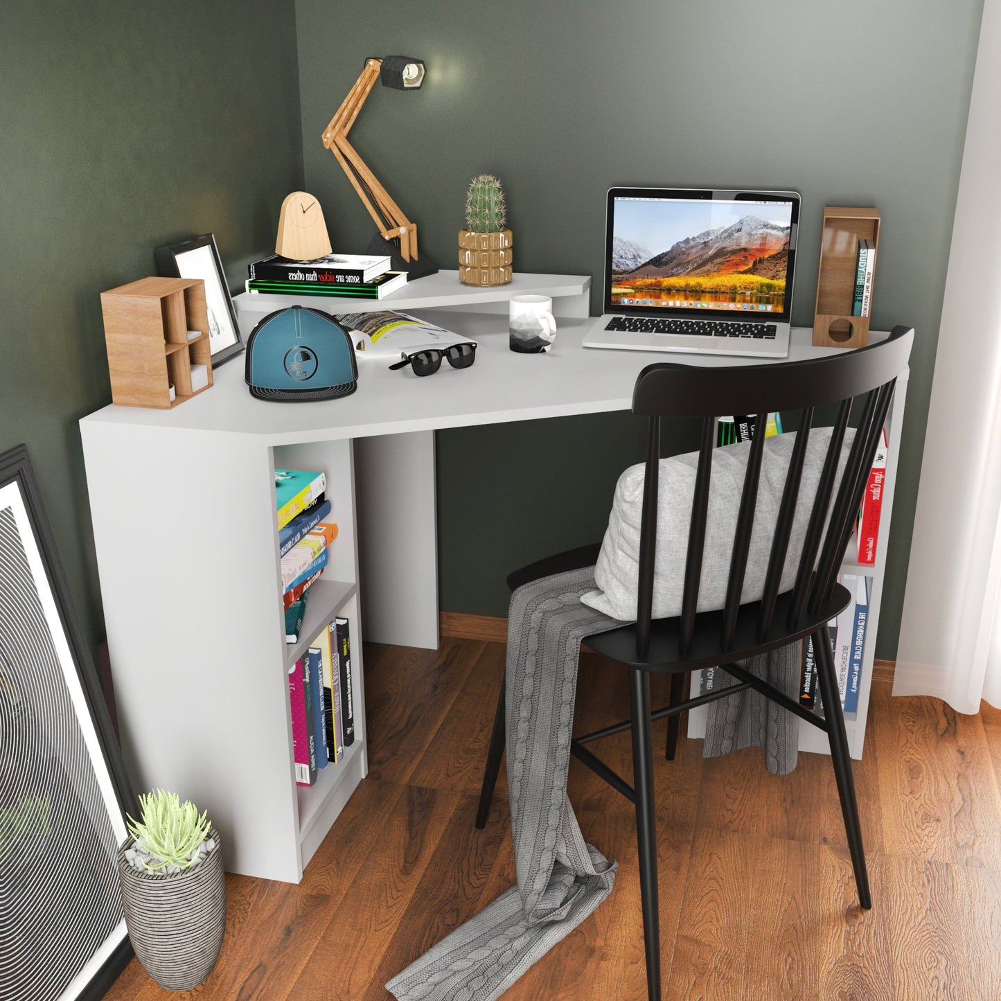 Study Desk Floating - White-FLO47CD02 White 134 X 96 X 11 by DECOROTIKA | Souqify