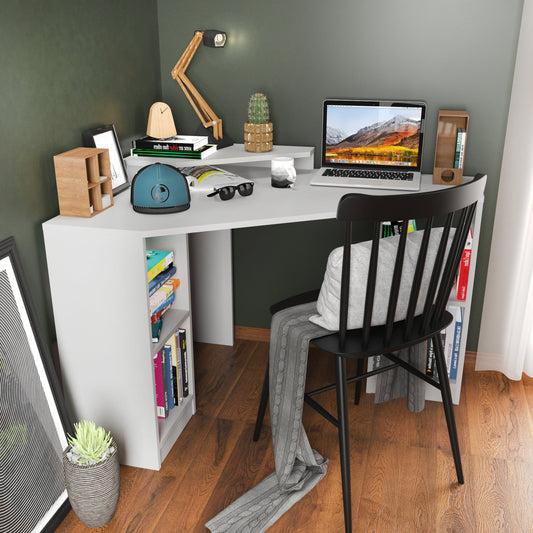 Study Desk Floating - White-FLO47CD02 White 134 X 96 X 11 by DECOROTIKA | Souqify