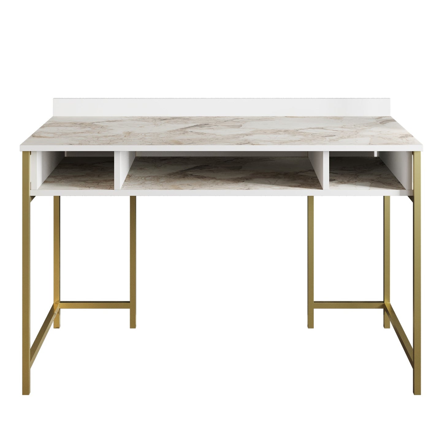 Study Desk Tümata - Gold-TMT47CD01 Gold
White 136 X 66 X 18 by DECOROTIKA | Souqify