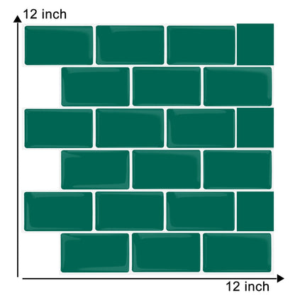 Subway Dark Green Color Vinyl Tiles T80044 by Vivid Tiles | Souqify