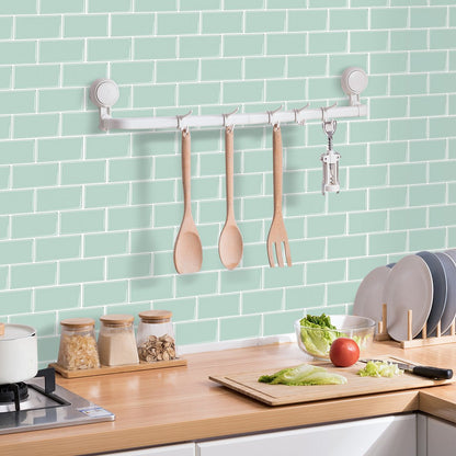 Subway Green Color Vinyl Tiles T80009 by Vivid Tiles | Souqify
