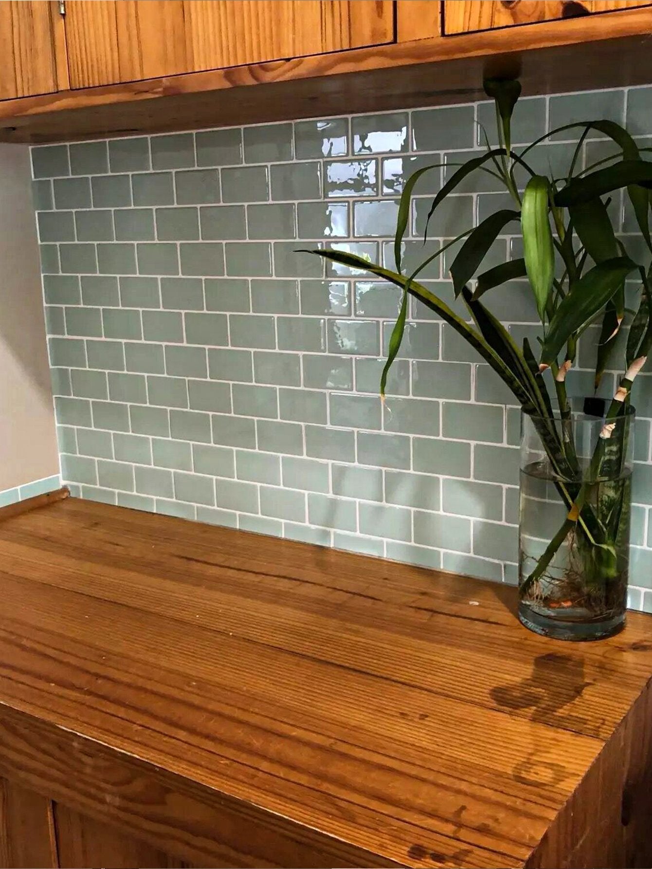 Subway Green Color Vinyl Tiles T80056 by Vivid Tiles | Souqify