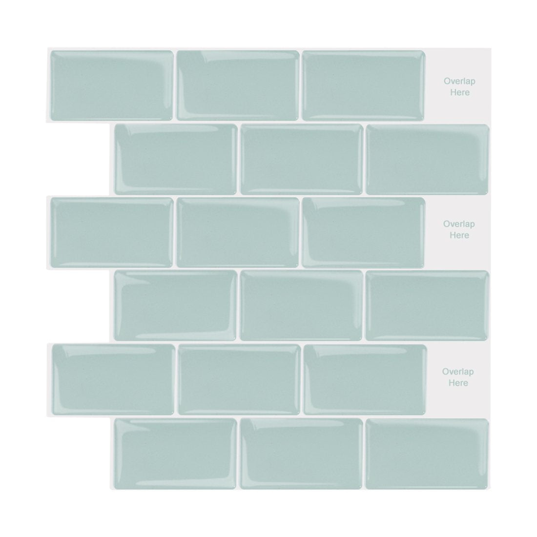 Subway Green Color Vinyl Tiles T80056 by Vivid Tiles | Souqify