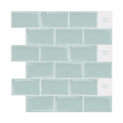 Subway Green Color Vinyl Tiles T80056 by Vivid Tiles | Souqify