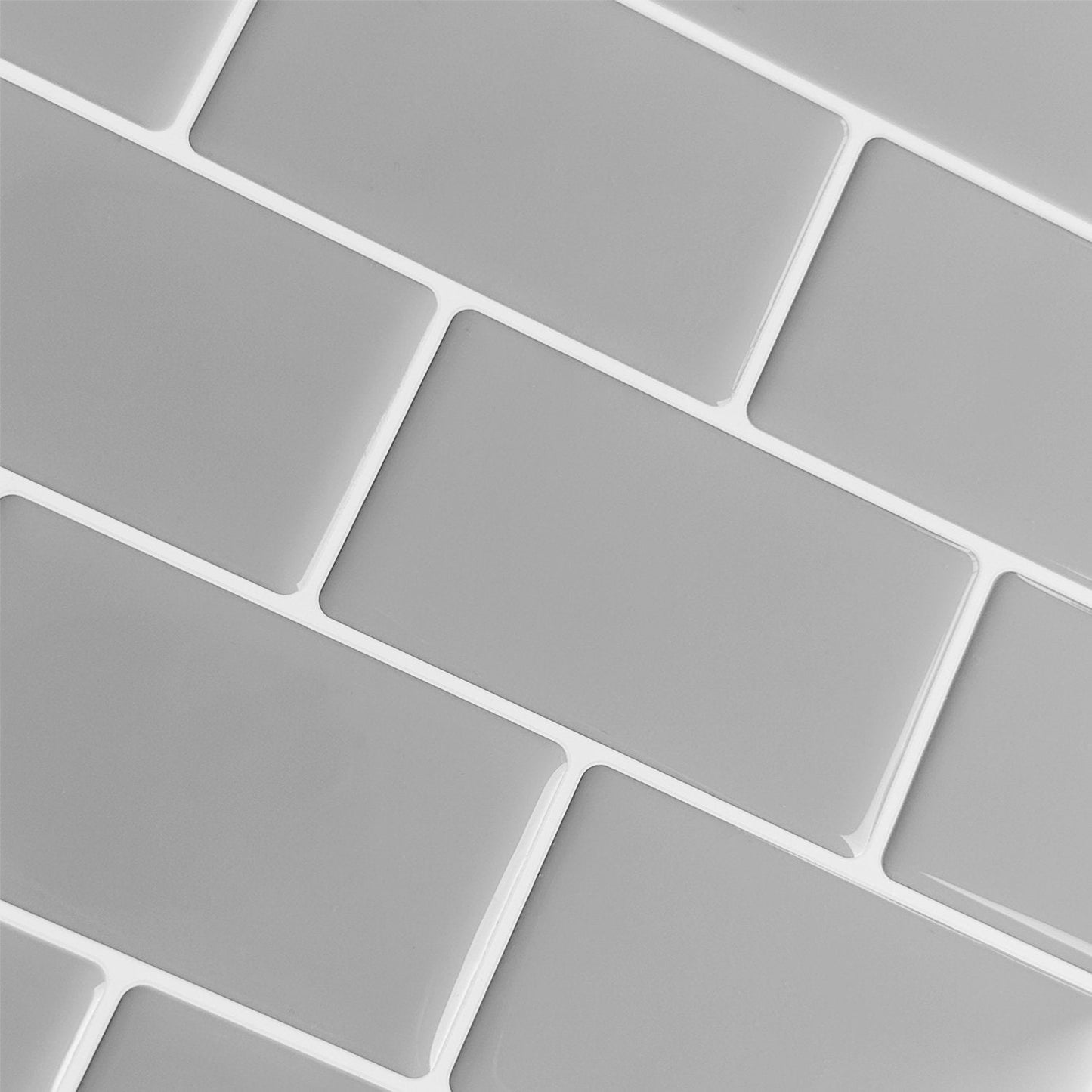 Subway Grey Color Vinyl Tiles T80055 by Vivid Tiles | Souqify