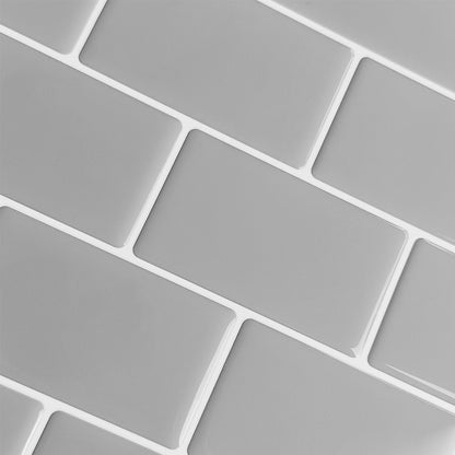 Subway Grey Color Vinyl Tiles T80055 by Vivid Tiles | Souqify