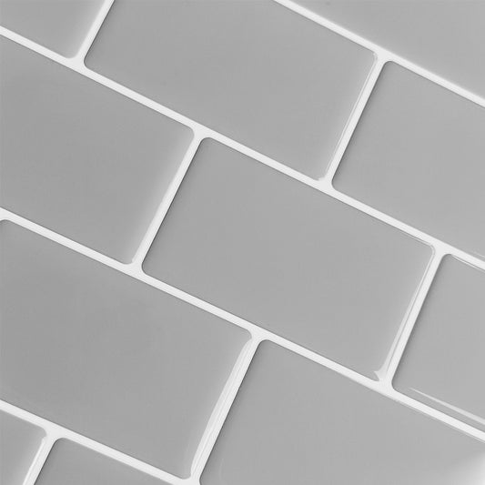 Subway Grey Color Vinyl Tiles T80055 by Vivid Tiles | Souqify