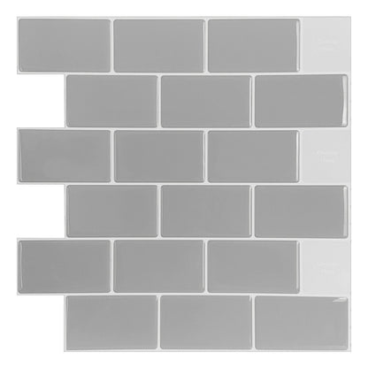 Subway Grey Color Vinyl Tiles T80055 by Vivid Tiles | Souqify