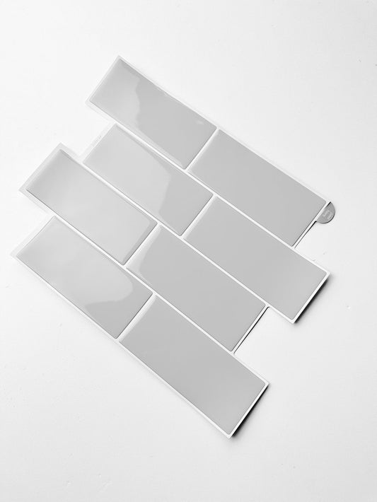Subway Grey Color Vinyl Tiles T80750 by Vivid Tiles | Souqify