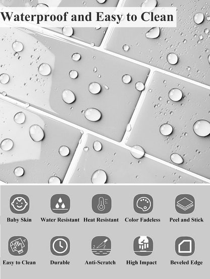Subway Grey Color Vinyl Tiles T80750 by Vivid Tiles | Souqify