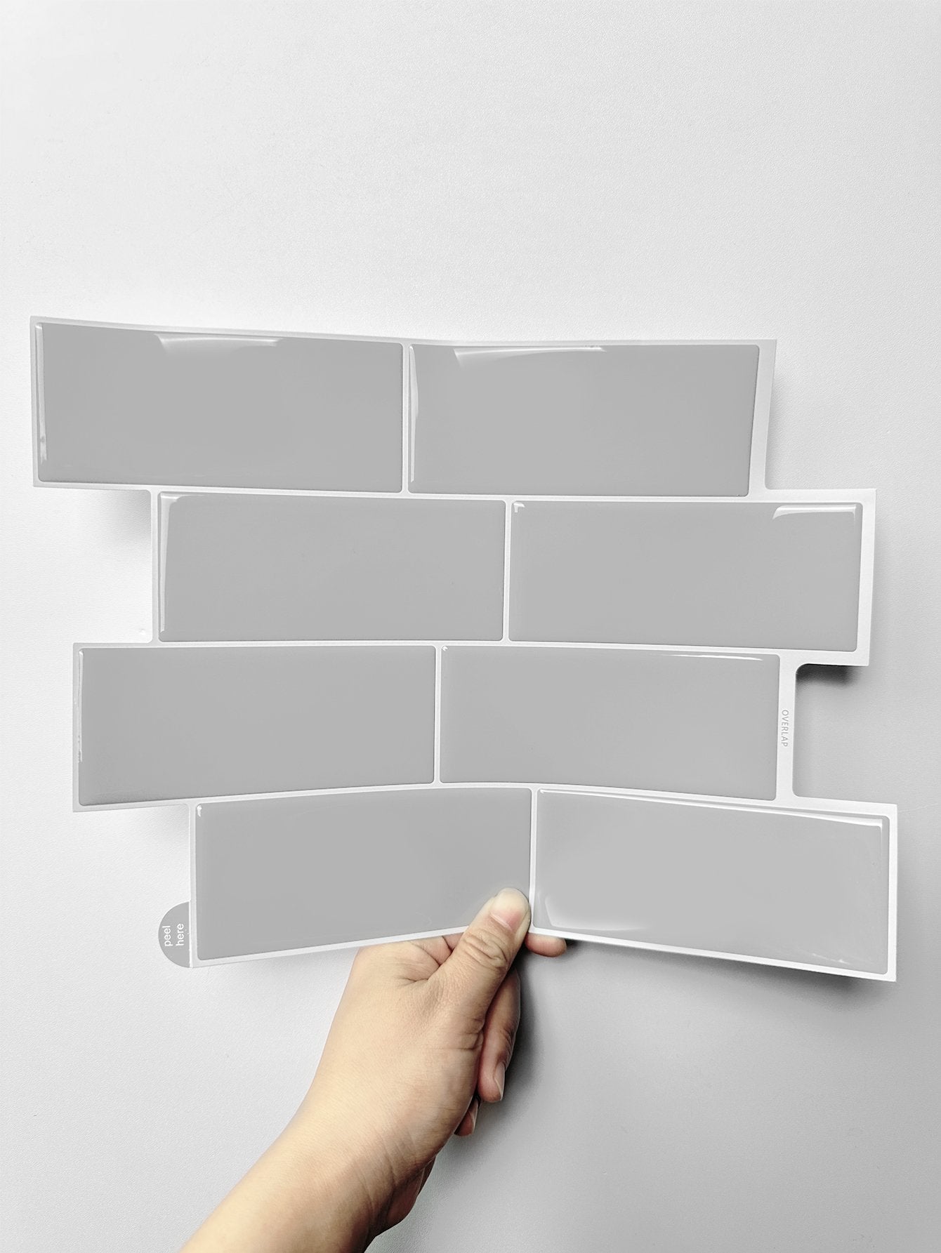 Subway Grey Color Vinyl Tiles T80750 by Vivid Tiles | Souqify