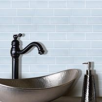 Subway Light Blue Color Vinyl Tiles T80752 by Vivid Tiles | Souqify