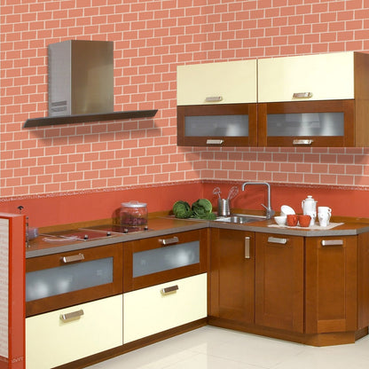 Subway Orange Color Vinyl Tiles T80002 by Vivid Tiles | Souqify