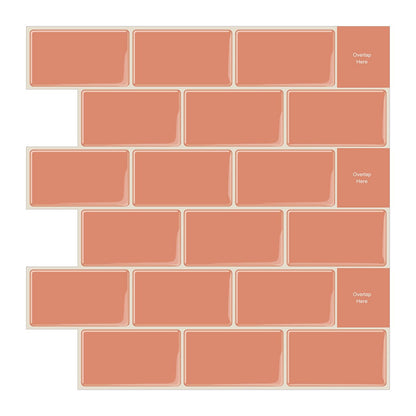 Subway Orange Color Vinyl Tiles T80002 by Vivid Tiles | Souqify
