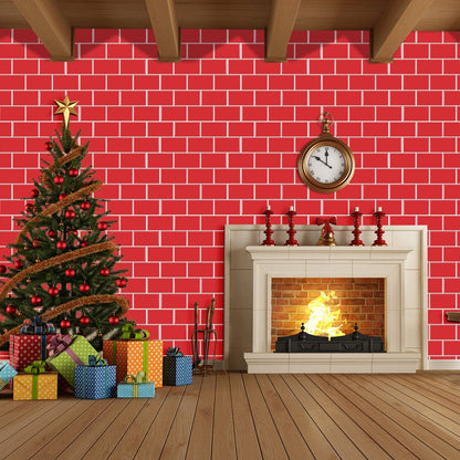 Subway Red Color Vinyl Tiles T80017 by Vivid Tiles | Souqify