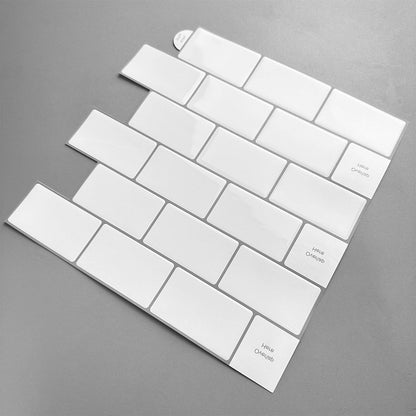 Subway White Color Vinyl Tiles T80053 by Vivid Tiles | Souqify