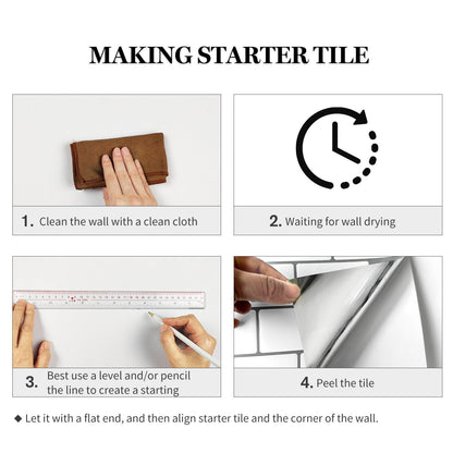 Subway White Color Vinyl Tiles T80053 by Vivid Tiles | Souqify