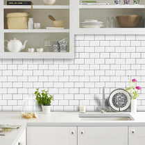 Subway White Color Vinyl Tiles T80053 by Vivid Tiles | Souqify