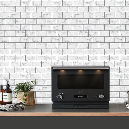 Subway White Marble Vinyl Tiles T80018 by Vivid Tiles | Souqify