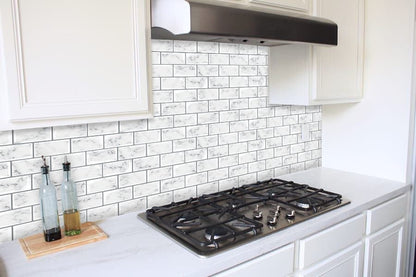 Subway White Marble Vinyl Tiles T80018 by Vivid Tiles | Souqify