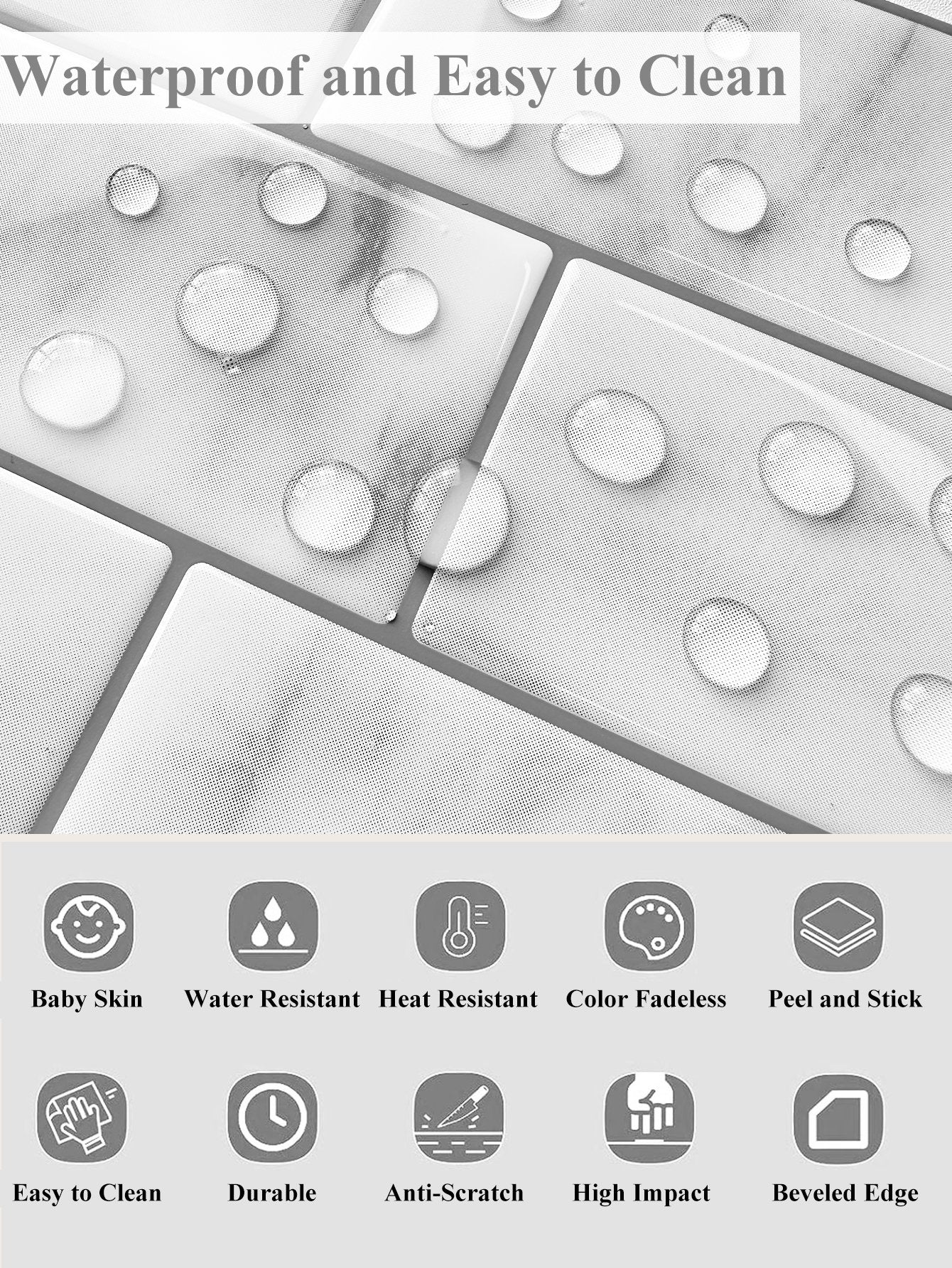 Subway White Marble Vinyl Tiles T80700 by Vivid Tiles | Souqify