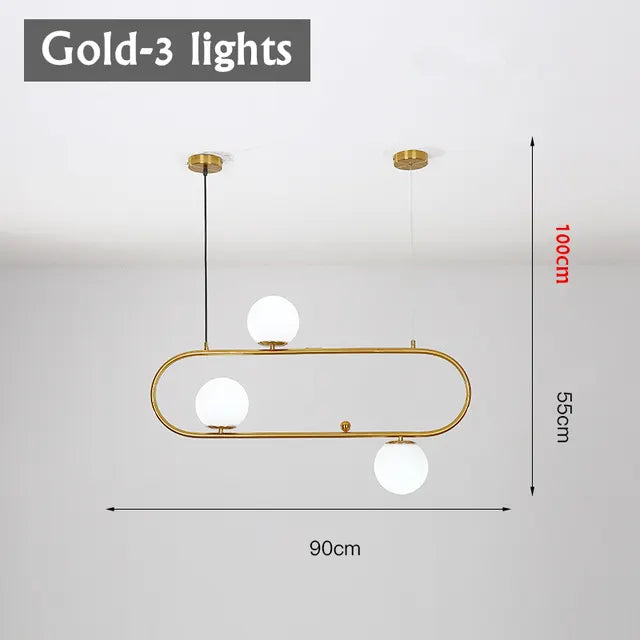 Suspension Golden Pendant Lights Metal Glass Mirror Ball Hanging Lamp Kitchen Modern Lighting Fixtures Hanging Light by Zhongsan | Souqify