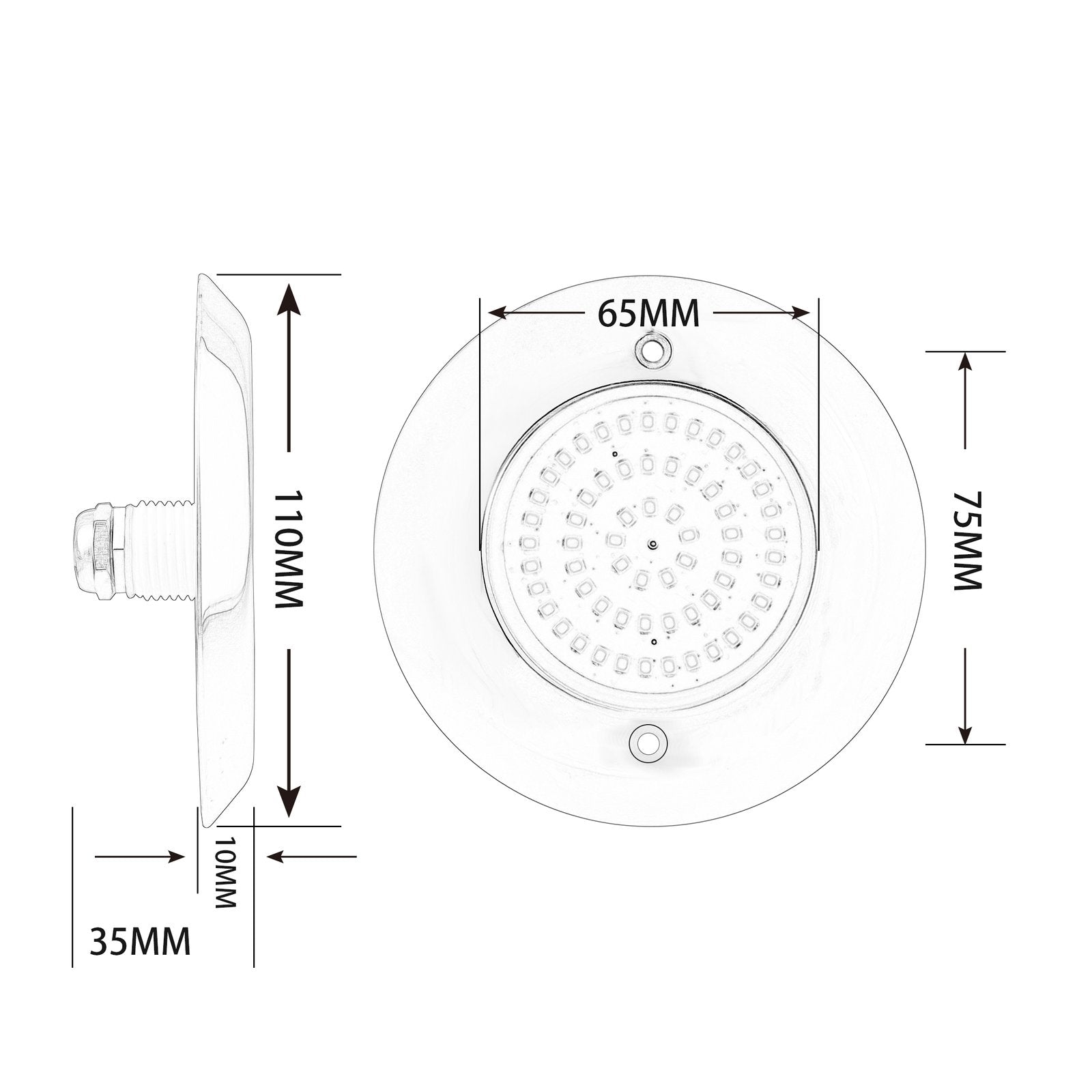 Swimming Pool / SPA Stainless Steel Light 110mm Dia - Aquatic by Aquatic Pools & Fountains LLC | Souqify