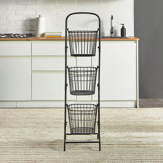 Applique 3-Tier Kitchen Basket
