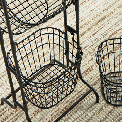 Applique 3-Tier Kitchen Basket