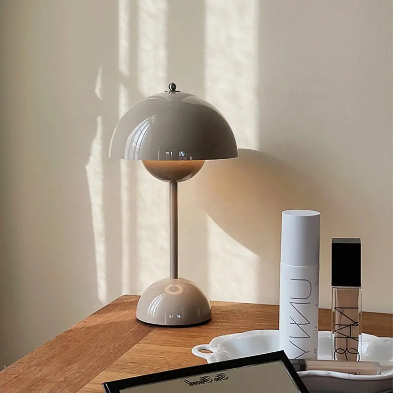 Table Lamp Nordic Simple Creative LED Study Desk Lamps Bud Decor Night Lamps Macaron Mushroom Light Metal Bedroom Bedside Home by Zhongsan | Souqify