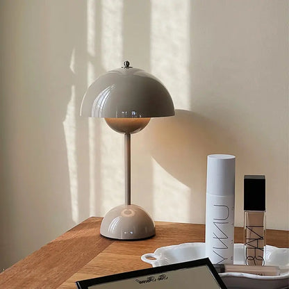 Table Lamp Nordic Simple Creative LED Study Desk Lamps Bud Decor Night Lamps Macaron Mushroom Light Metal Bedroom Bedside Home by Zhongsan | Souqify