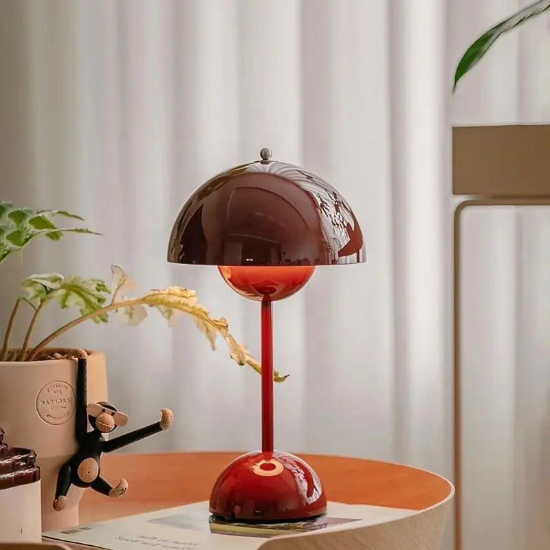 Table Lamp Nordic Simple Creative LED Study Desk Lamps Bud Decor Night Lamps Macaron Mushroom Light Metal Bedroom Bedside Home by Zhongsan | Souqify