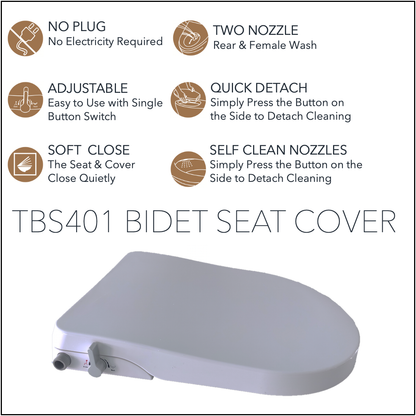 TBS401 - Bidet Seat Cover - D Shape by TUSCANI | Souqify