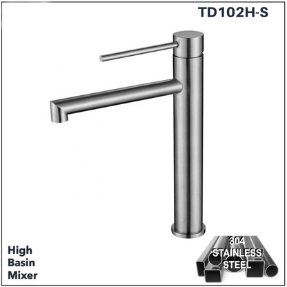 TD102H-S - High Basin Mixer (304 Stainless Steel) by TUSCANI | Souqify