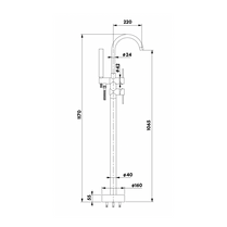 TD108 - Free Standing Bathtub Mixer Filler by TUSCANI | Souqify