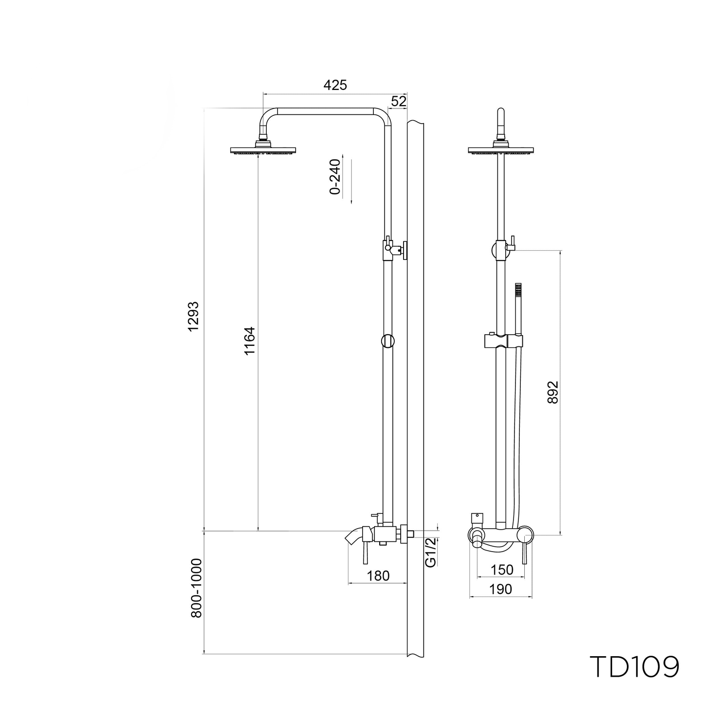 TD109B - Di Livio Series Rain Shower Set by TUSCANI | Souqify