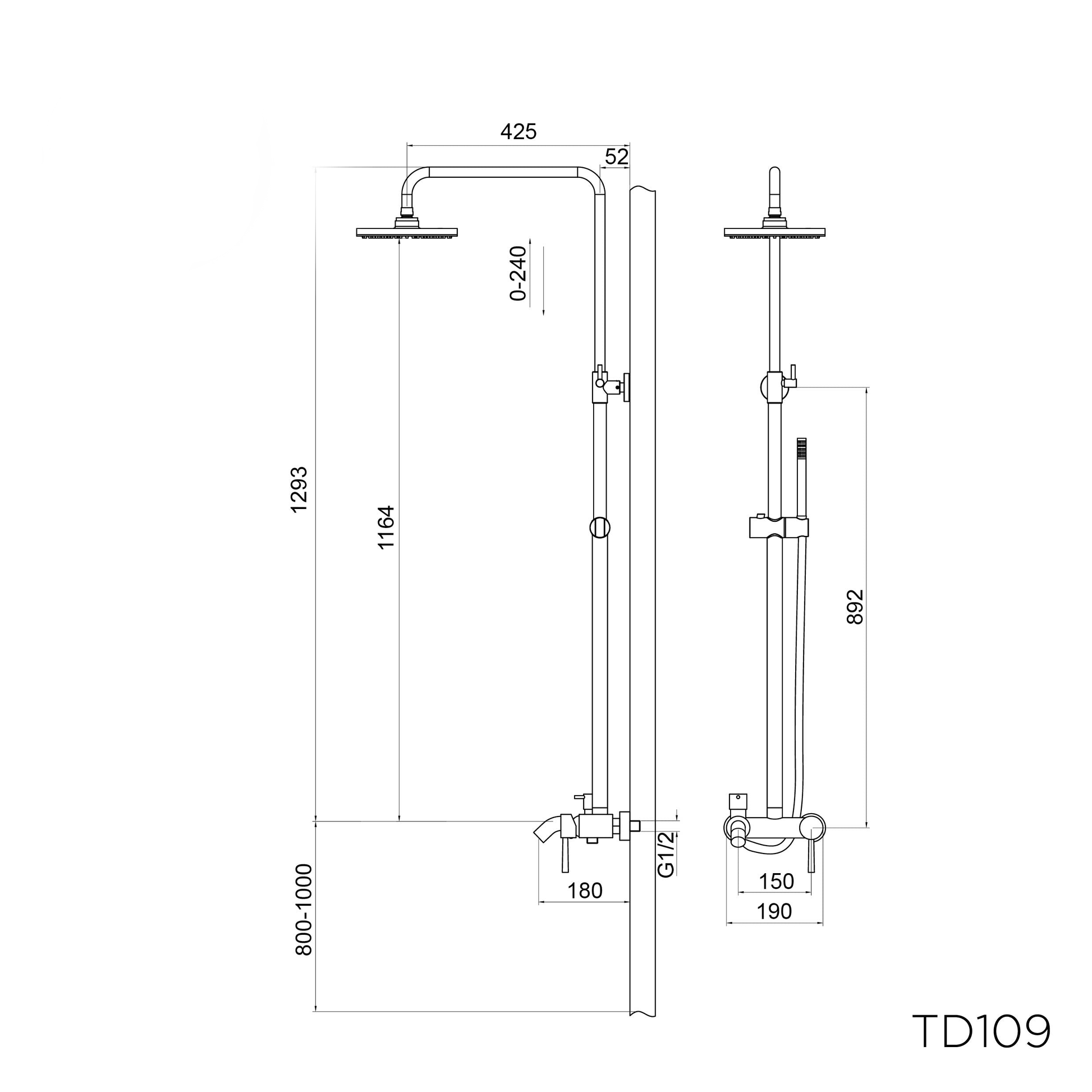 TD109B - Di Livio Series Rain Shower Set by TUSCANI | Souqify