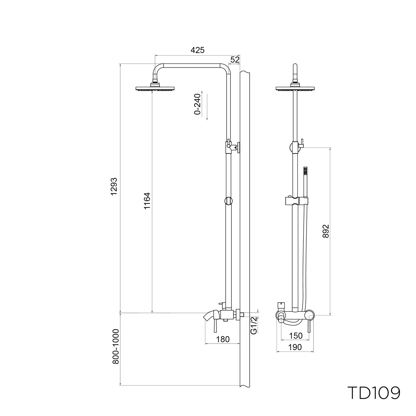 TD109RG - Di Livio Series Rain Shower Set by TUSCANI | Souqify