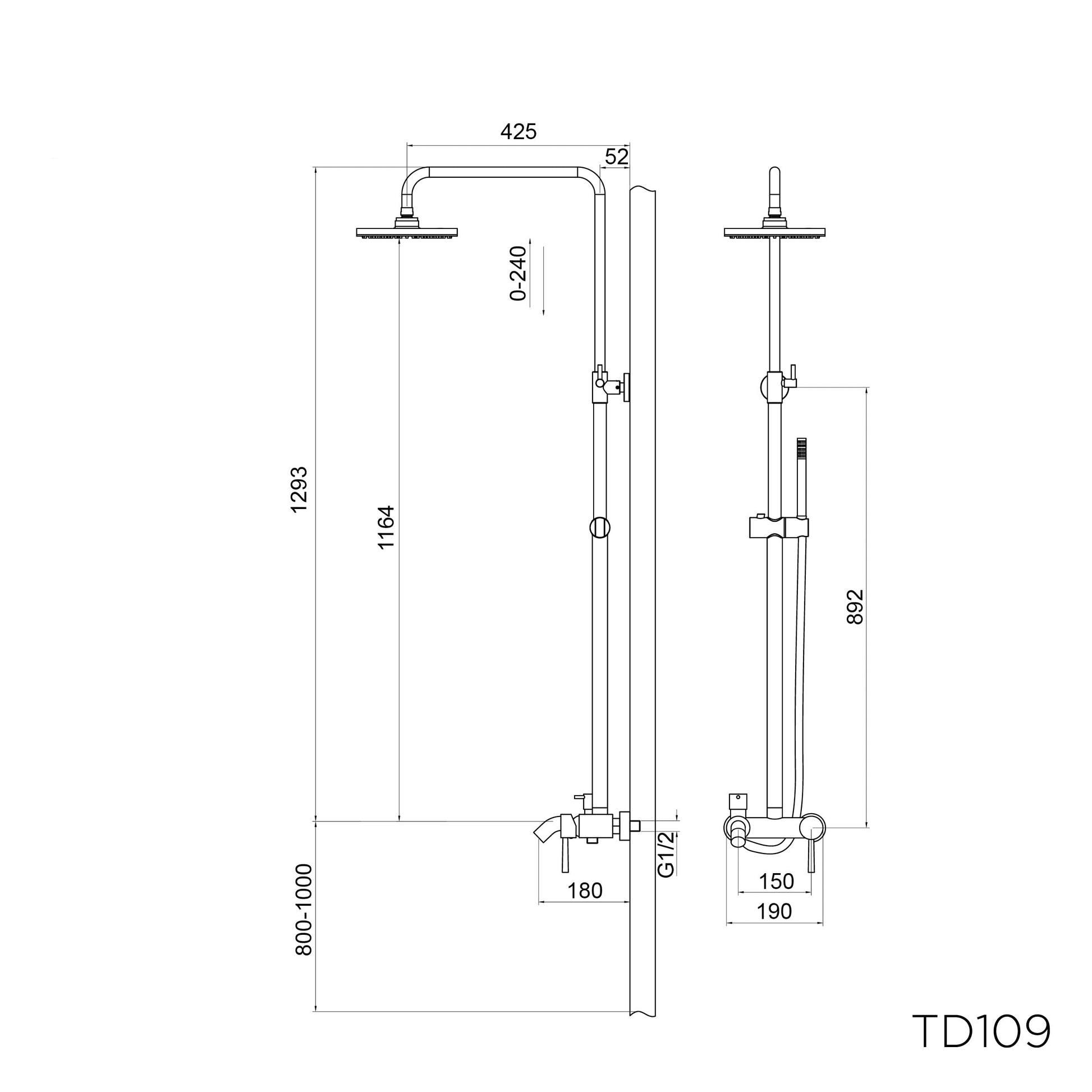 TD109RG - Di Livio Series Rain Shower Set by TUSCANI | Souqify
