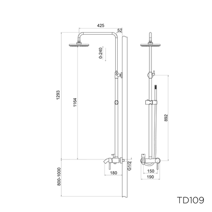 TD109RG - Di Livio Series Rain Shower Set by TUSCANI | Souqify