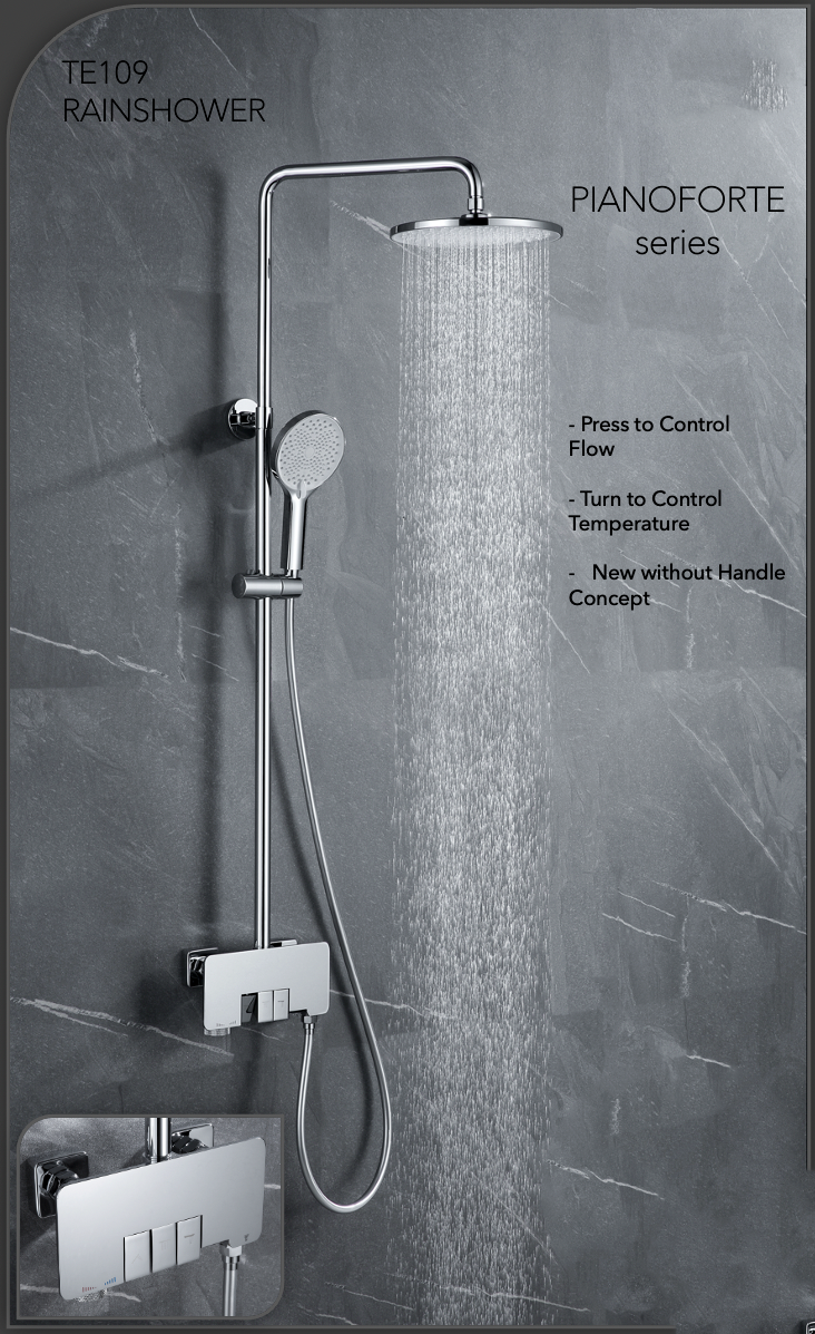 TE109 - Econa Series Rain Shower Set (Pianoforte) by TUSCANI | Souqify