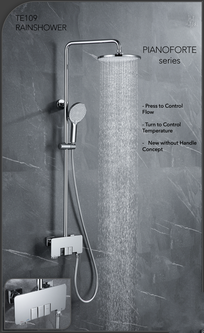 TE109 - Econa Series Rain Shower Set (Pianoforte) by TUSCANI | Souqify