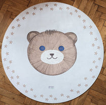 Teddy Solo rubber mat Round mat. Dimensions: Ø118cm x 4mm by Dinkids-Gugu the Hero | Souqify