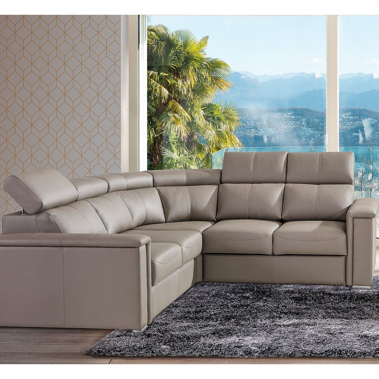 TERRACE Large Modern Corner Sofa Bed | 2610mm X 2410mm | Many upholstery materials by EWOODS | Souqify